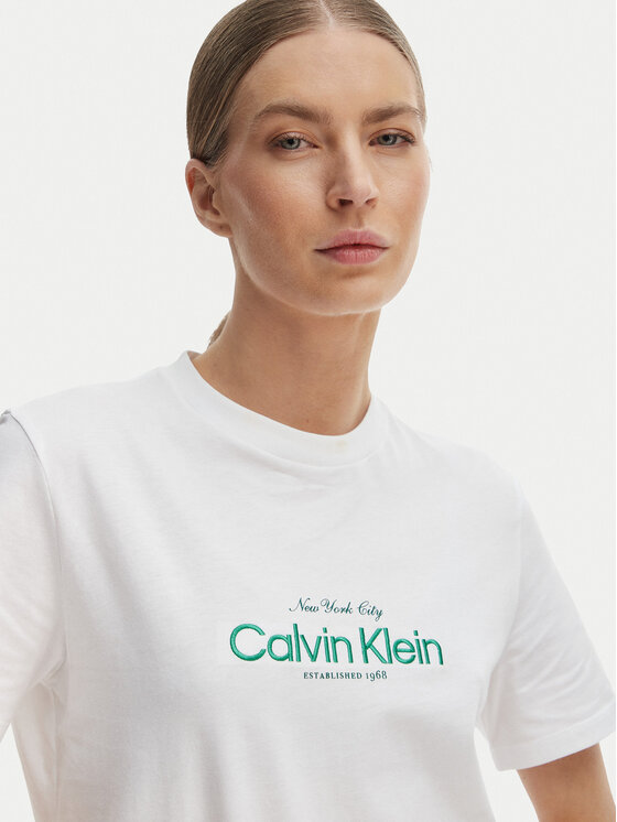 Calvin Klein Jeans Calvin Klein Jeans Camiseta NYC Logo LV047F810G Blanco Classic Fit