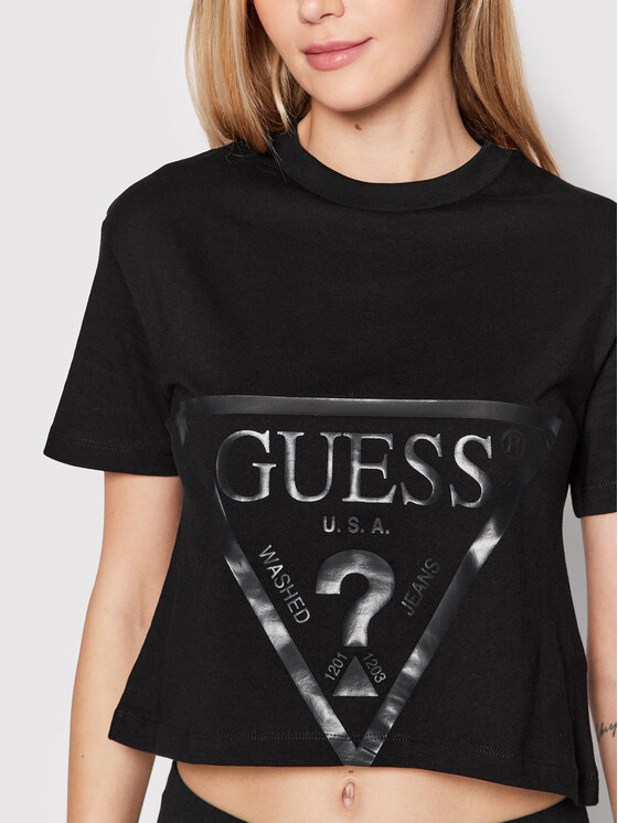 Guess Guess Футболка V2YI06 K8HM0 Чорний Regular Fit