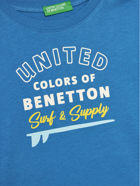 United Colors Of Benetton United Colors Of Benetton Póló 3I1XG10JO Kék Regular Fit