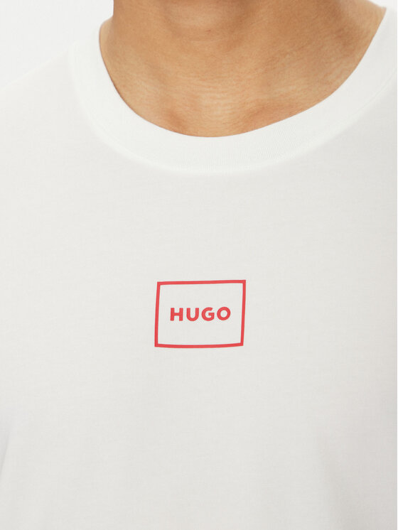 HUGO HUGO Футболка Laze 50525236 Білий Relaxed Fit
