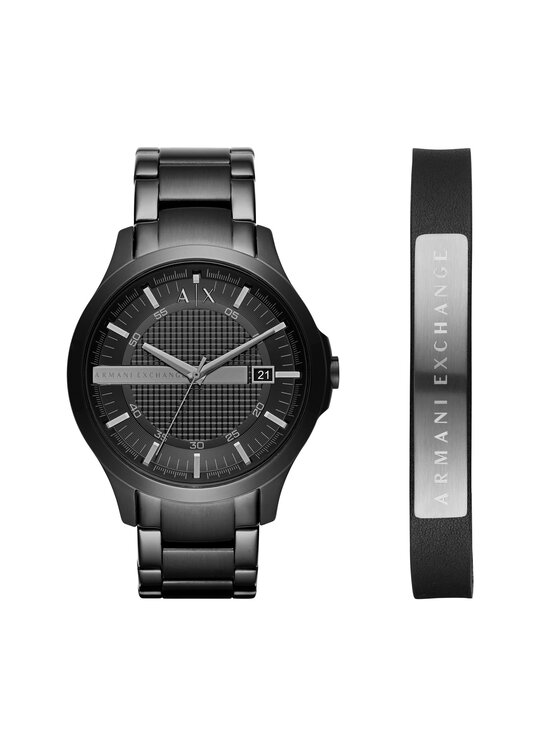 Armani Exchange Pulkstenis Armani Exchange Hampton AX7101 Melns