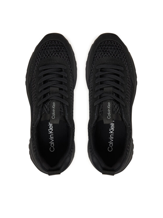 Calvin Klein Sneakersy Calvin Klein Hike Runner Lace Up Techmix YW0YW02030 Černá