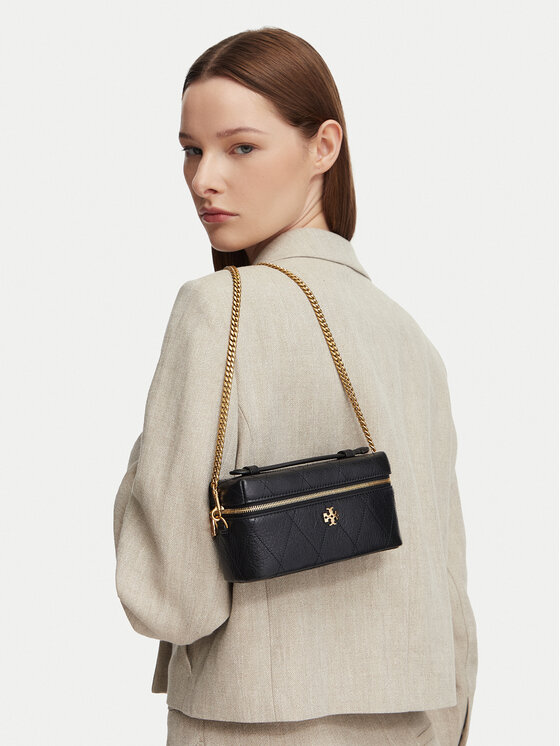 Tory Burch Τσάντα Tory Burch Charlie Quilted East-West 186036 Μαύρο