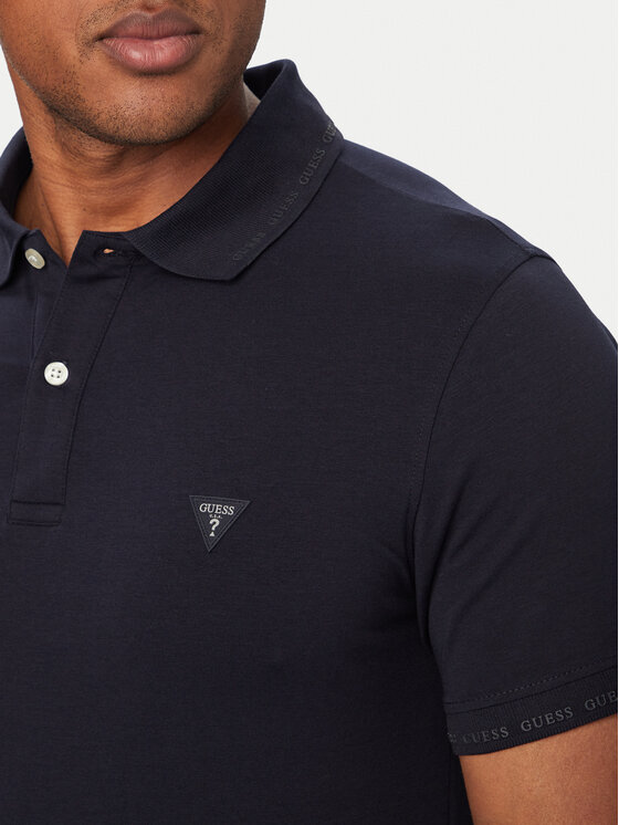 Guess Guess Поло M6YP66 K4394 Cиній Extra Slim Fit