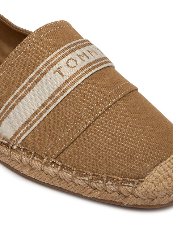 Tommy Hilfiger Espadrile Tommy Hilfiger Hilfiger Webbing Espadrille FW0FW09334 Smeđa