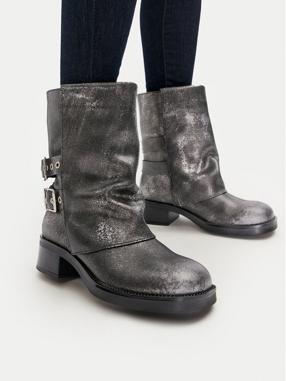 Steve Madden Polokozačky Steve Madden Bonfire SM11003415 Stříbrná