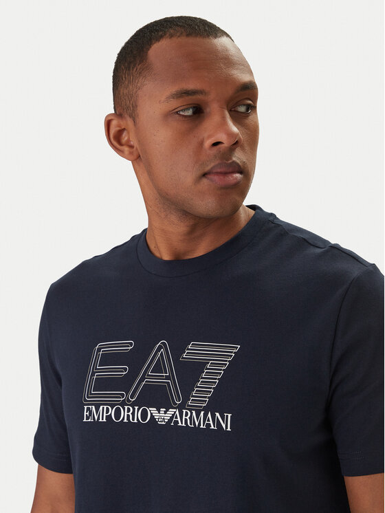 EA7 Emporio Armani EA7 Emporio Armani Camiseta 7M001307 AF10375 Azul marino Regular Fit
