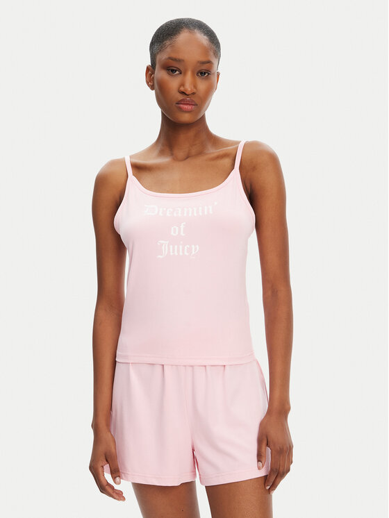 Juicy Couture Juicy Couture Топ Dream Of Vest JCLCT125505 Рожевий Slim Fit
