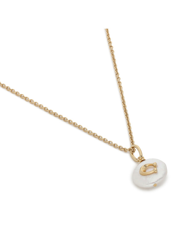 Coach Collana Coach Signature Coin Pearl Pendant Necklace 37440611GLD107 Oro