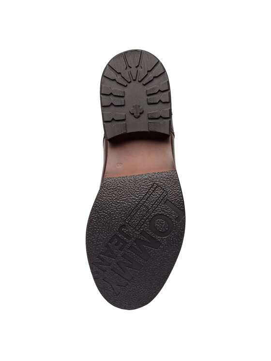Tommy Jeans Šnurovacia obuv Tommy Jeans Dressy Leather Lace EM0EM00136 Hnedá