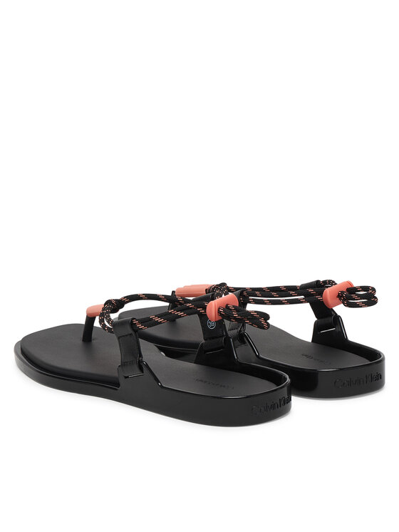 Calvin Klein Sandały Calvin Klein Beach Sandal Rope Pu 2 HW0HW02967 Czarny