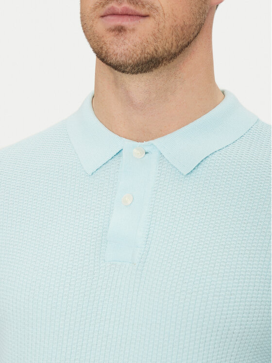 Blend Blend Polo 20718361 Turchese Regular Fit
