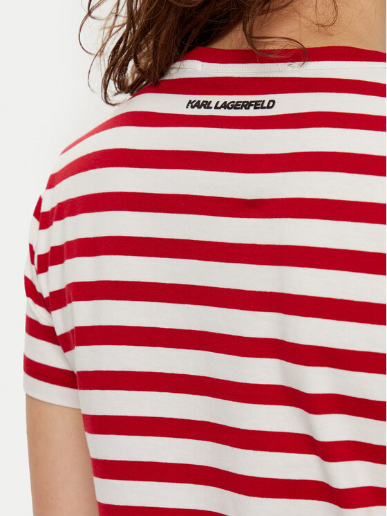 KARL LAGERFELD KARL LAGERFELD Marškinėliai A1W17099 Raudona Regular Fit