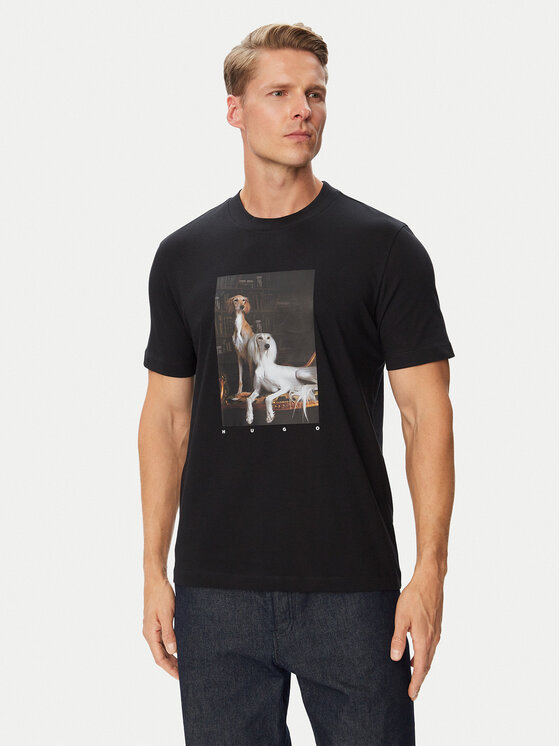 HUGO HUGO Camiseta Daffilo 50568689 Negro Regular Fit