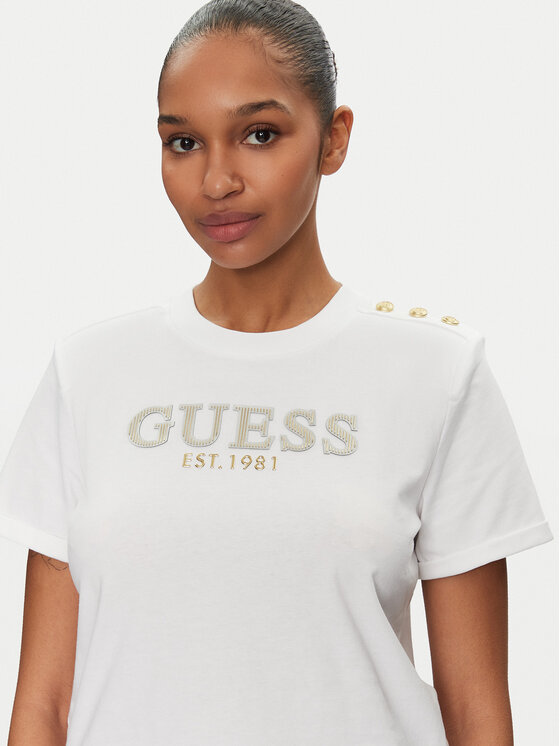 Guess Guess Футболка W5GI15 K8FQ4 Білий Regular Fit