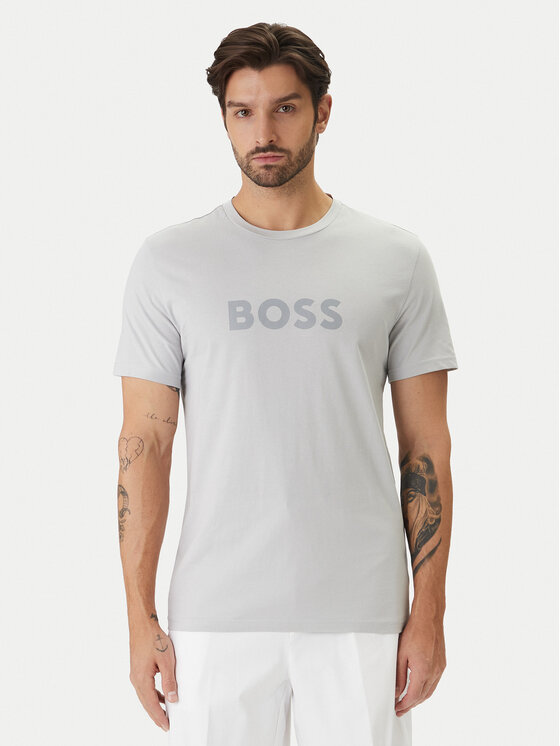BOSS BOSS Camiseta 50491706 Gris Regular Fit