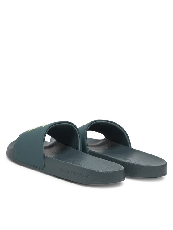 Calvin Klein Jeans Šlepetės Calvin Klein Jeans Slide Jelly Mono Pu YM0YM01281 Žalia