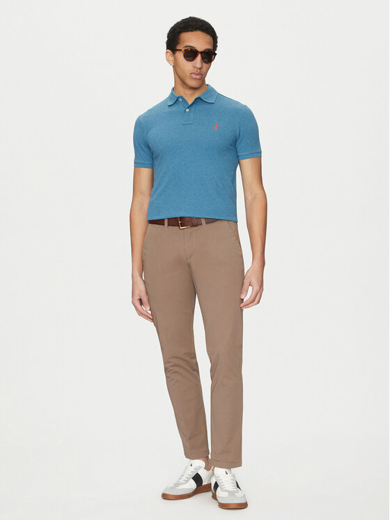 Polo Ralph Lauren Polo Ralph Lauren Поло 710536856412 Блакитний Slim Fit