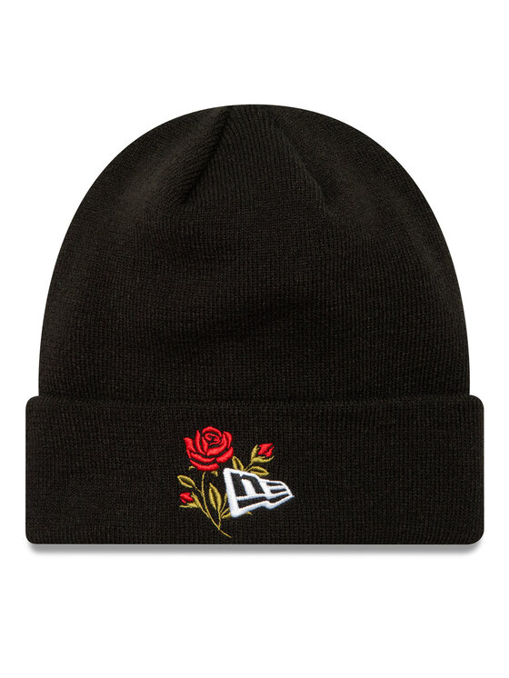 New Era Шапкa New Era Rose Icon Cuff Knit Beanie 60580728 Чорний