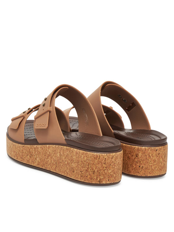 Crocs Παντόφλες Crocs Brooklyn Cork Buckle 211252 Μπεζ