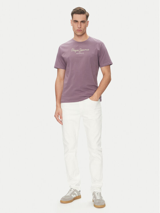 Pepe Jeans Pepe Jeans Majica Eggo N PM508208 Vijolična Regular Fit