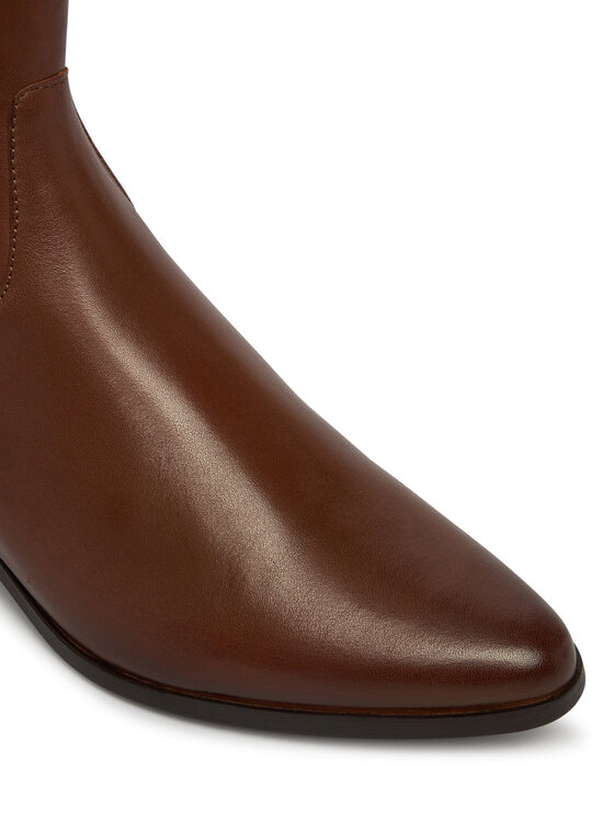 Tommy Hilfiger Botine Tommy Hilfiger Leather Ankle Boot W Zip FW0FW09921 Maro