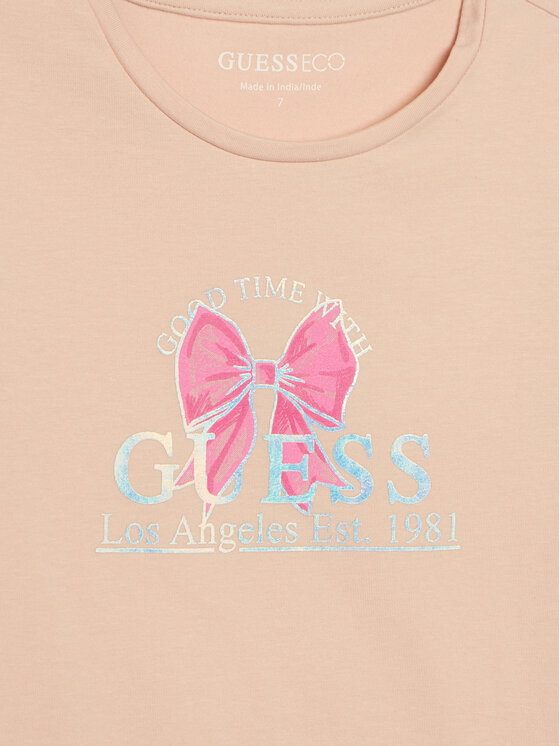 Guess Guess Camiseta J6GI28 K6YW4 Rosa claro Regular Fit