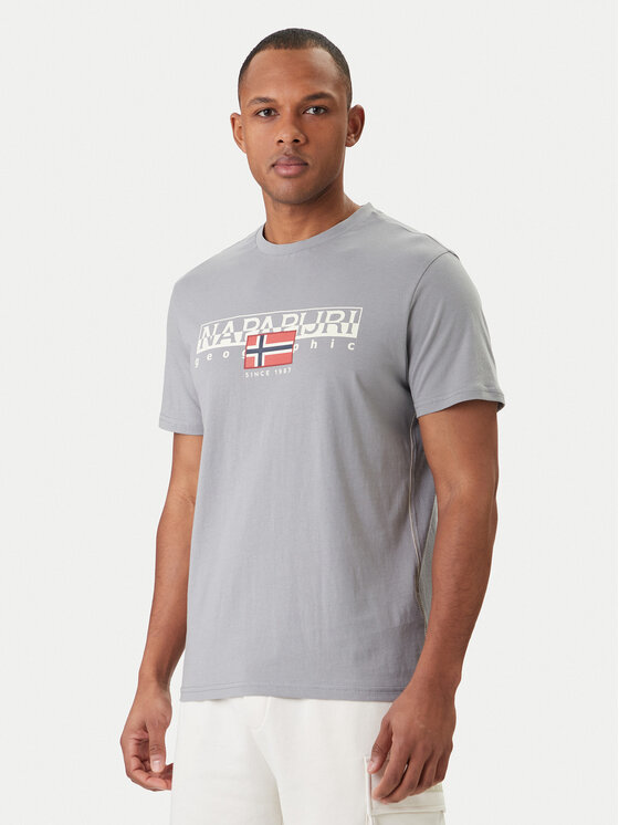 Napapijri Napapijri Camiseta S-Aylmer NP0A4HTO Gris Regular Fit