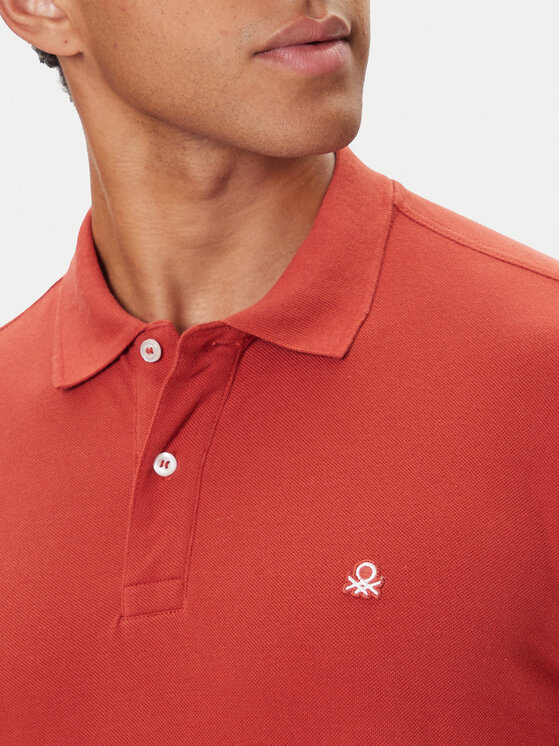 United Colors Of Benetton United Colors Of Benetton Поло 3089J3204 Бордовий Regular Fit