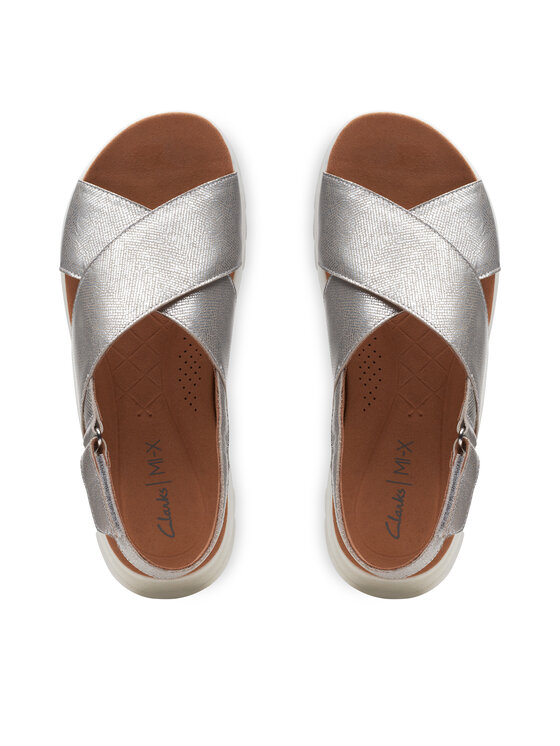 Clarks Босоніжки Clarks DashLite Wish 26171951 Срібний