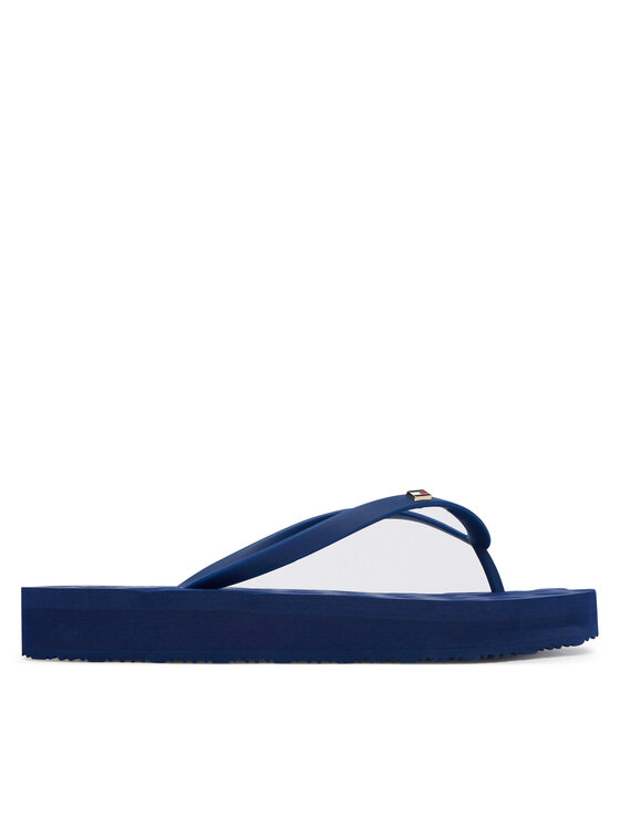 Tommy Hilfiger Flip flop Tommy Hilfiger Repeat Logo Platform FW0FW09199 Bleumarin