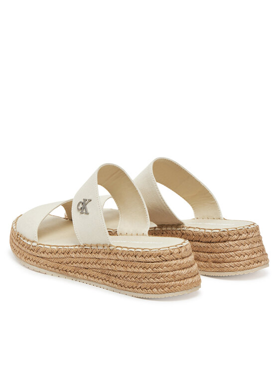 Calvin Klein Jeans Espadrile Calvin Klein Jeans Sporty Rope Mg Lth Webbing YW0YW01704 Bež