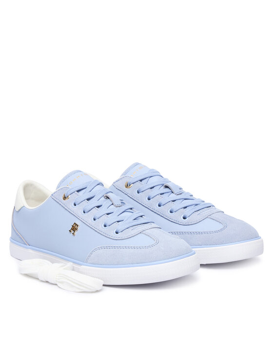 Tommy Hilfiger Sneakers Tommy Hilfiger Th Chic Low Vulc FW0FW09391 Albastru deschis