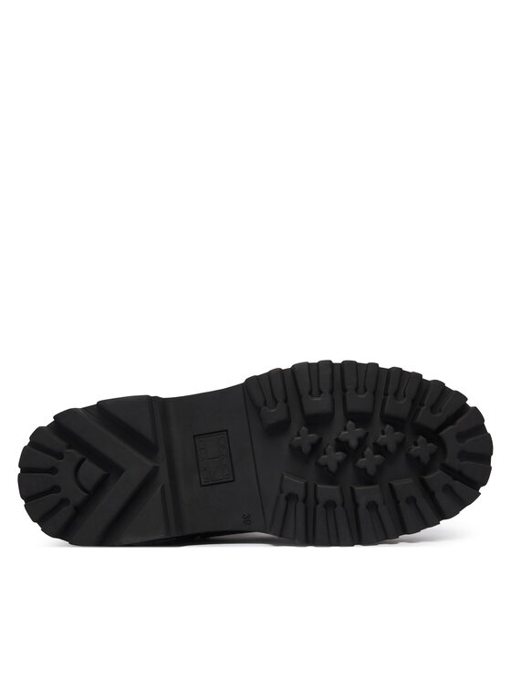 Tommy Jeans Outdoorová obuv Tommy Jeans Tjw Platform Brushed Lth Boots EN0EN03141 Čierna