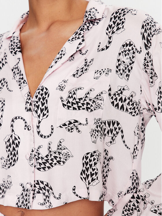 Hunkemöller Hunkemöller Zgornji del pižame 203159 Roza Comfortable Fit