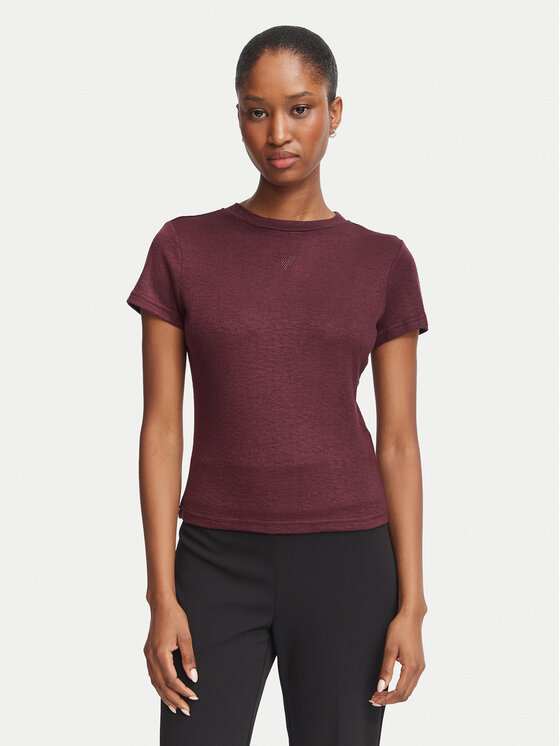 Guess Guess Camiseta W5BP07 KCGM2 Guinda/burdeos Regular Fit