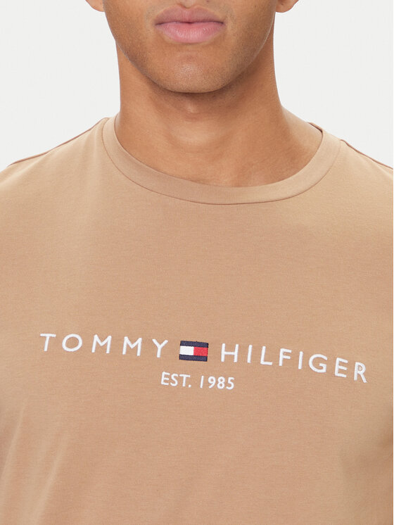 Tommy Hilfiger Tommy Hilfiger Camiseta Logo MW0MW11797 Beis Slim Fit