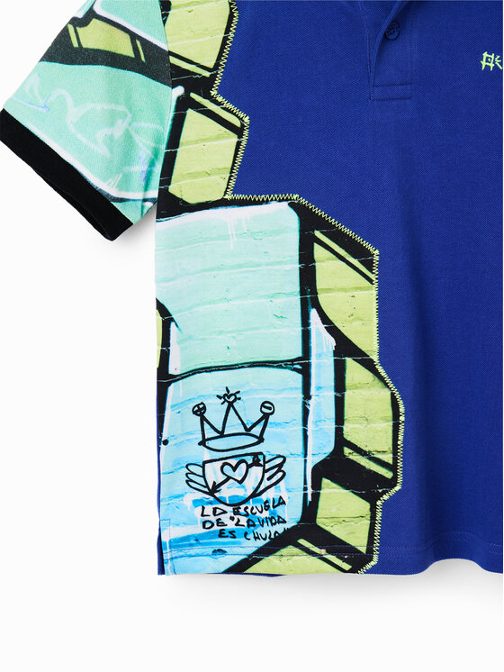 Desigual Desigual Polo 23SBLK02 Azul marino Regular Fit
