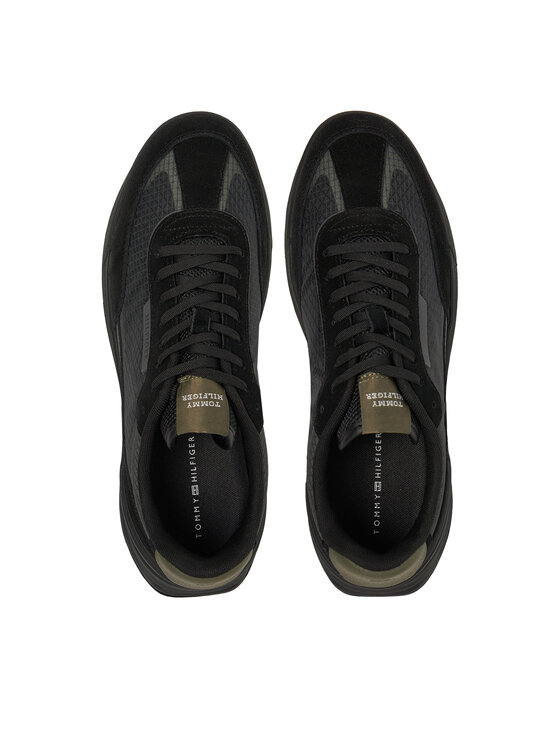 Tommy Hilfiger Sneakersy Tommy Hilfiger Retro Runner Seasonal FM0FM05328 Czarny