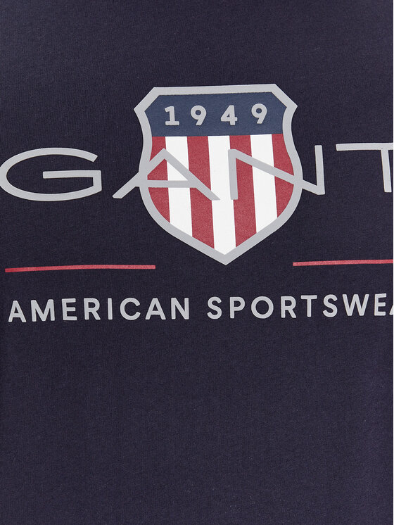 Gant Gant T-Shirt Reg Archive Shield Ss 2003199 Σκούρο μπλε Regular Fit