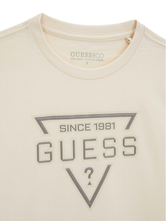 Guess Guess Camiseta L6RI30 I3Z14 Beis Regular Fit