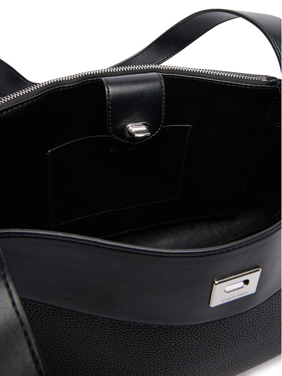 Calvin Klein Torebka Calvin Klein Mix Media Work Tote LV04F3887G Czarny