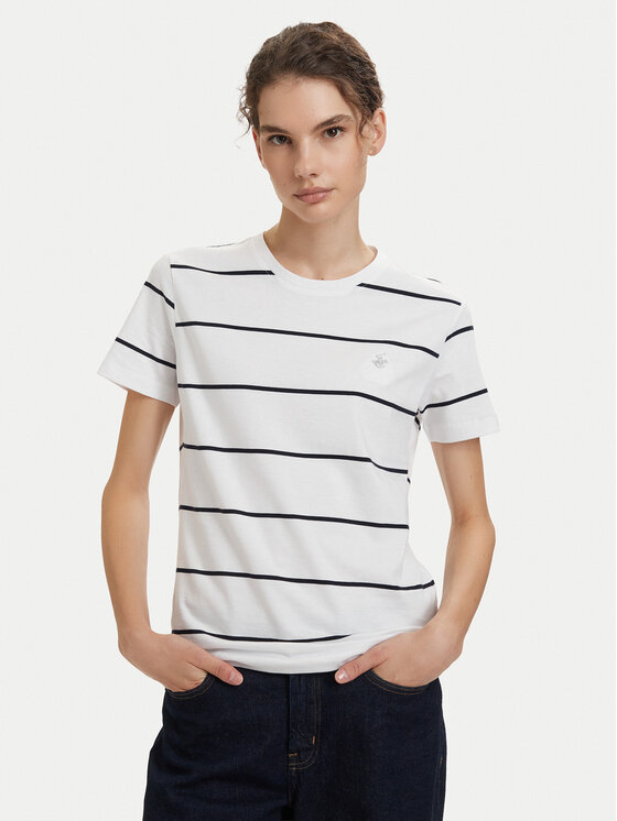 Beverly Hills Polo Club Beverly Hills Polo Club Camiseta P-SS26W-TS0162 Blanco Regular Fit