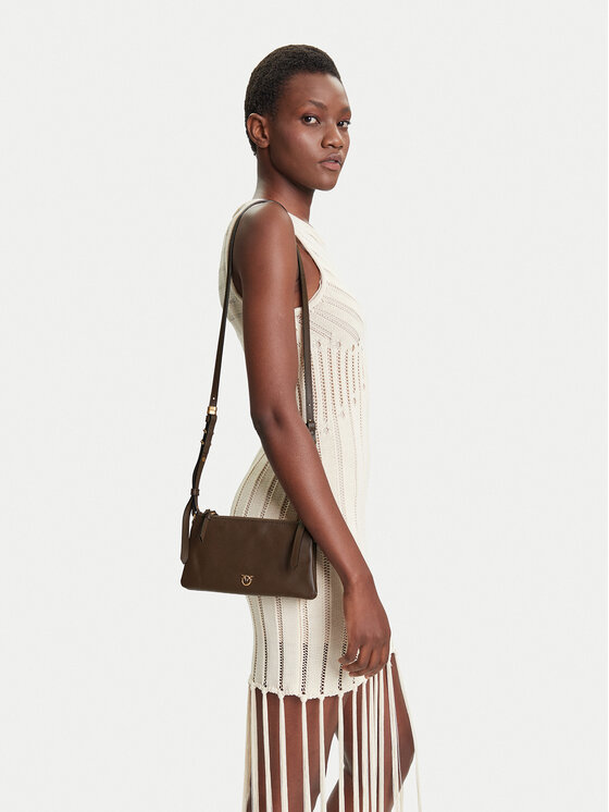 PINKO Дамска чанта PINKO Double Mini Al 25-26 PLTT 105359 A0QO Кафяв
