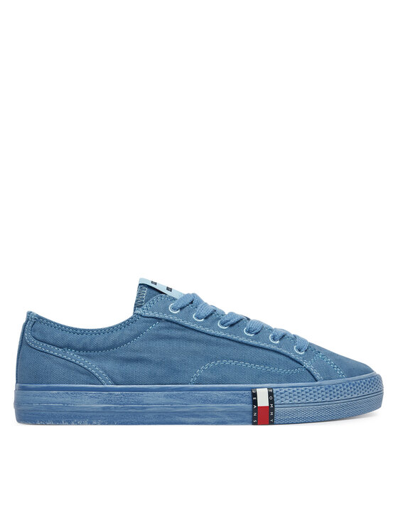 Tommy Jeans Tenis superge Tommy Jeans Archive Vulc Y2K Washed Canvas EN0EN02957 Modra