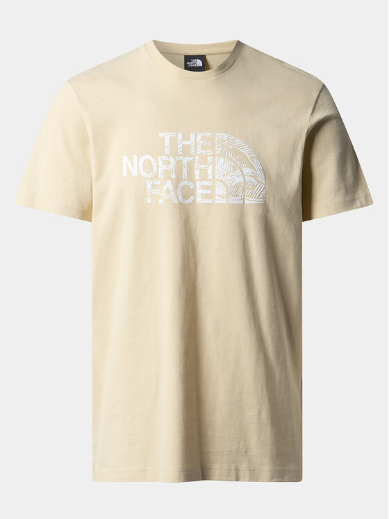 The North Face The North Face T-shirt Woodcut Dome NF0A87NX Bež Regular Fit