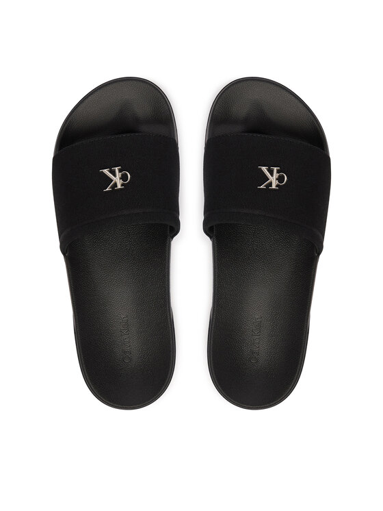 Calvin Klein Iešļūcenes Calvin Klein Nemo - Canvas Signature Logo Sliders HW0HW02960 Melns