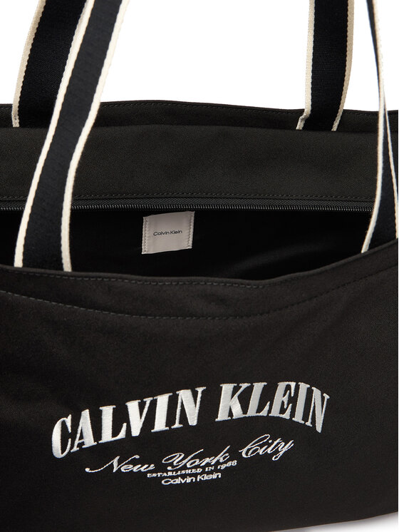 Calvin Klein Torbica Calvin Klein Graphic Capsule Tote LV04D3348G Črna