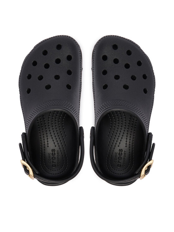 Crocs Шльопанці Crocs Classic Metallic Buckle Clog K 214228 Чорний