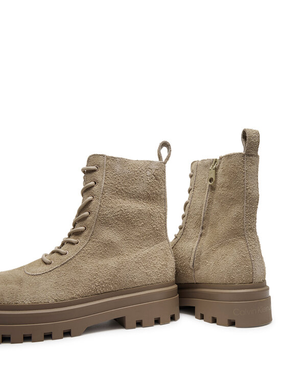 Calvin Klein Jeans Scarponcini Calvin Klein Jeans Lugged Lace Zip Boot Oxf Hr Su YM0YM01068 Beige